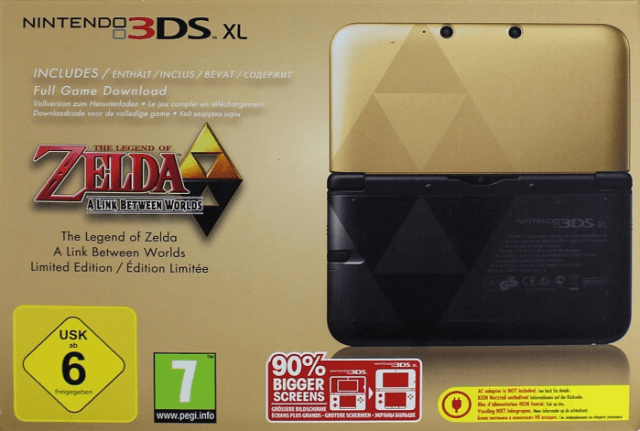 Nintendo 3DS LL Zelda Link Between Worlds Limited Edition box art for Nintendo 3DS